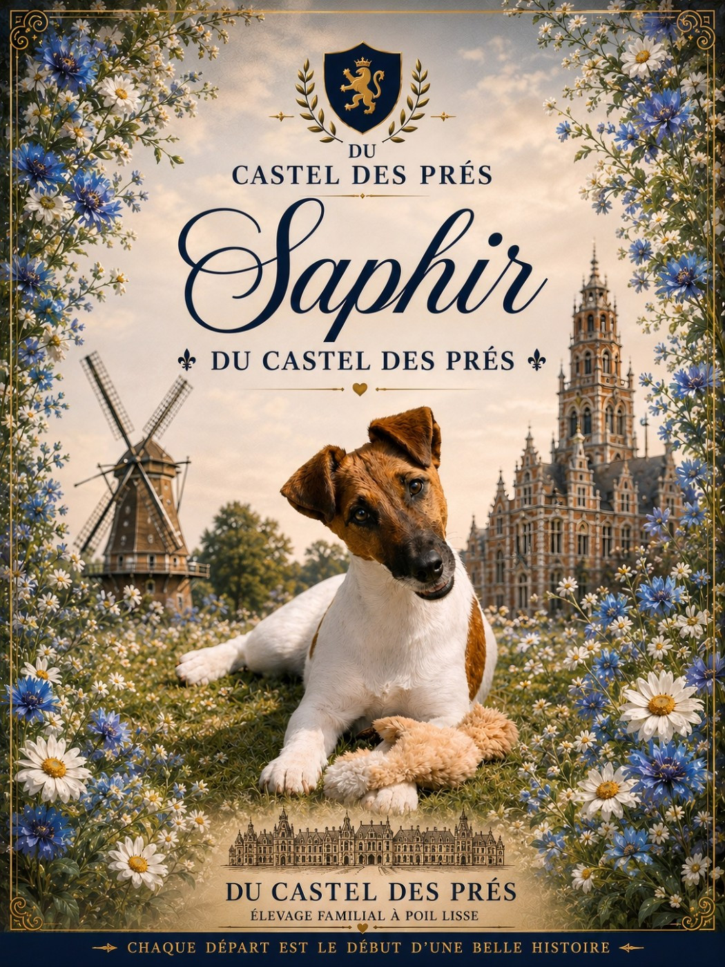 Saphir L élégance du Fox-Terrier Du castel des pres