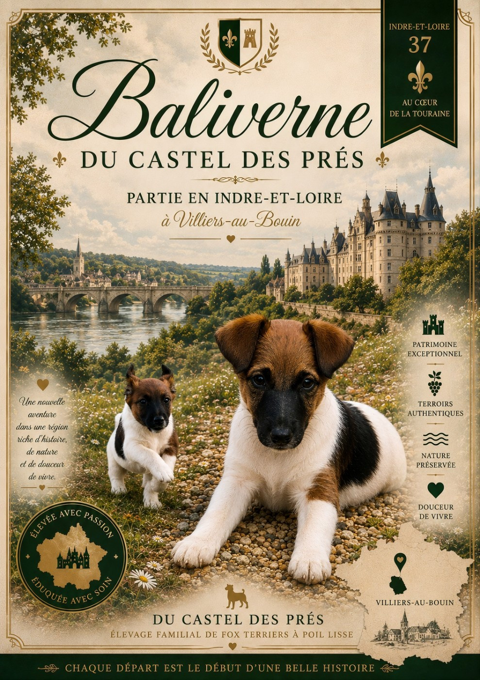 Fox-terrier Baliverne départ en Indre-et-Loire (37)
