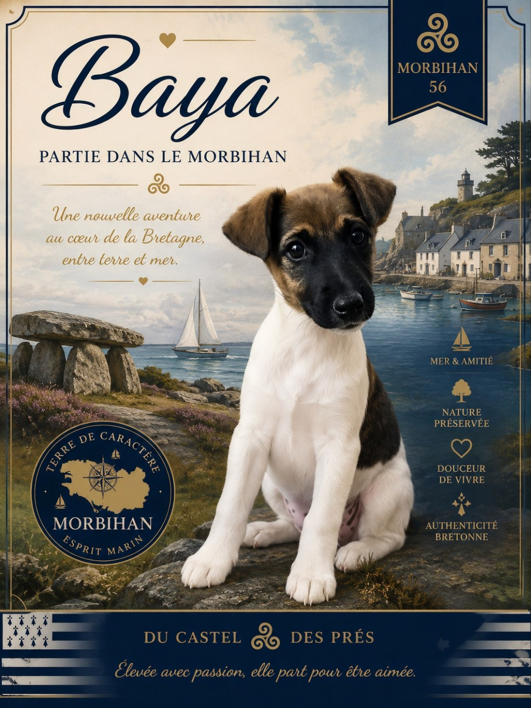 Baya du Castel des Prés a rejoint sa nouvelle famille dans le Morbihan (56)
